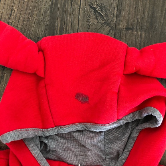 Red Bunny Ears Coat Jacket Sweater Baby Girl’s - Picture 6 of 7